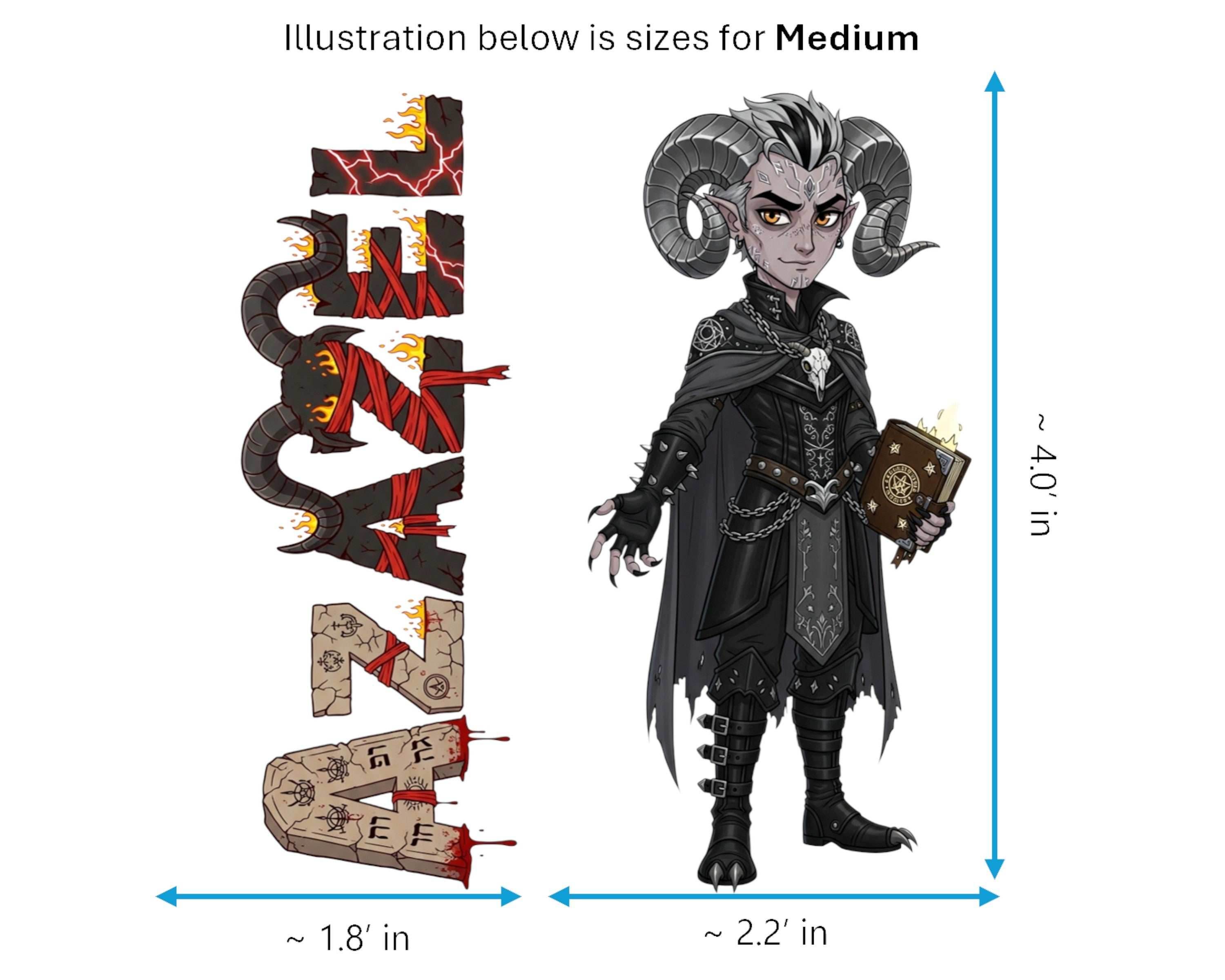 Azazel Sticker and Magnet - the Forbidden Teacher Biblikins™ – Apocryphal Fallen Angel | Waterproof & UV-Proof - Sticker / Medium