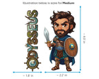 Odysseus Sticker and Magnet - Polymetis Mythkins™ – Cunning Hero of the Odyssey | Waterproof & UV-Proof - Sticker / Regular