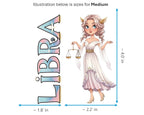 Libra Sticker and Magnet - Scales of Justice Horoskins™ – Zodiac Air Sign | Waterproof & UV-Proof - Sticker / Medium
