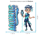 Aquarius Sticker and Magnet - the Water-Bearer Horoskins™ – Zodiac Air Sign | Waterproof & UV-Proof - Sticker / Medium