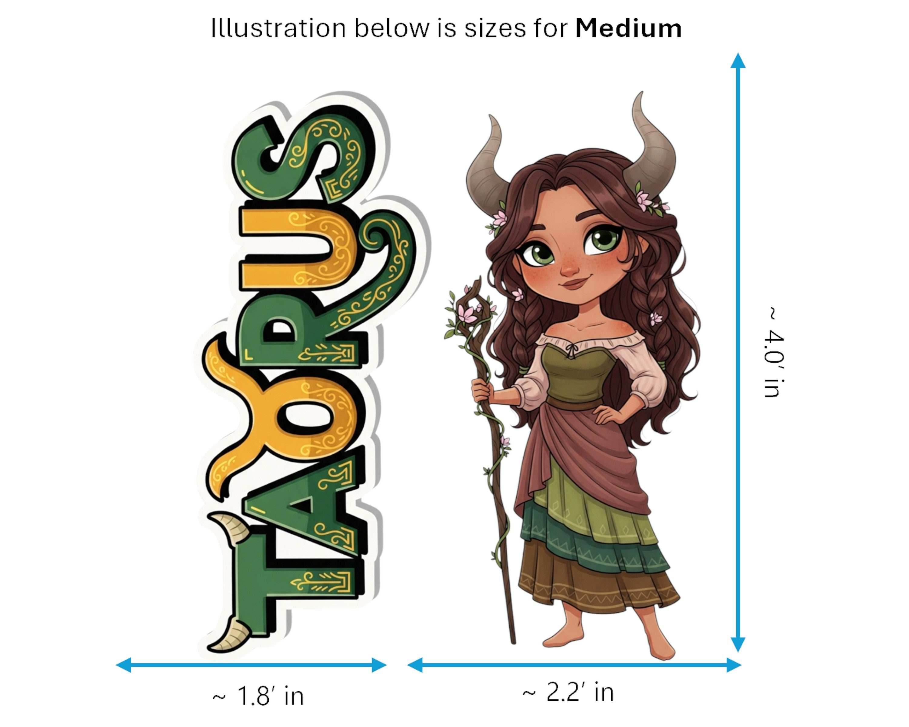 Taurus Sticker and Magnet - the Celestial Bull Horoskins™ – Zodiac Earth Sign | Waterproof & UV-Proof - Sticker / Medium