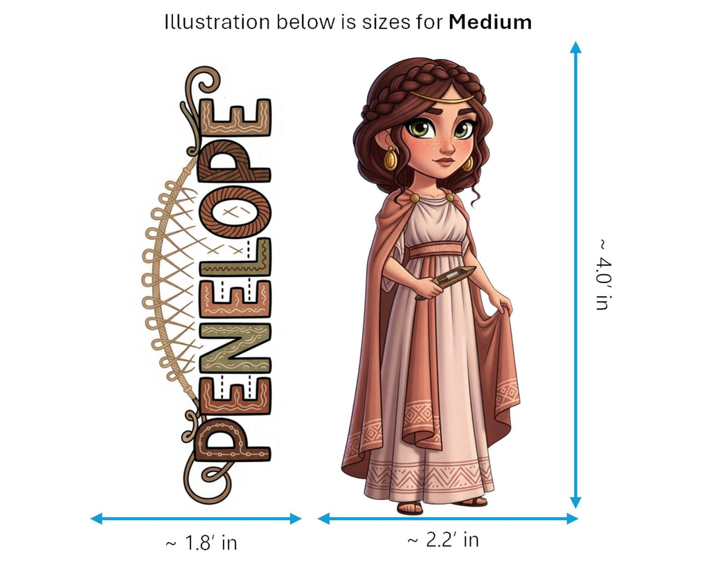 Penelope Sticker and Magnet - Cunning Weaver Mythkins™ – Queen of Ithaca | Waterproof & UV-Proof - Sticker / Medium