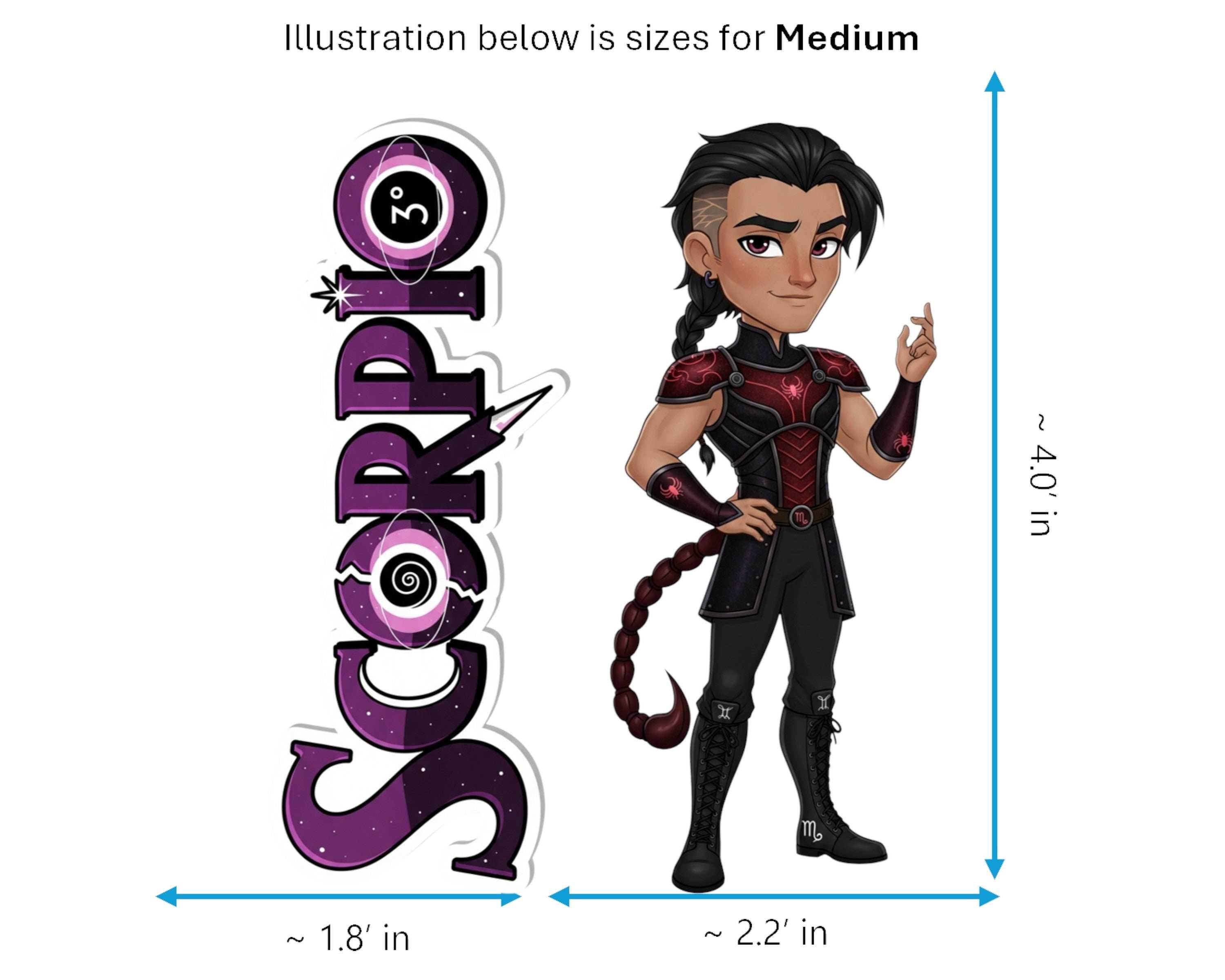 Scorpio Sticker and Magnet - the Phoenix Horoskins™ – Zodiac Water Sign | Waterproof & UV-Proof - Sticker / Medium