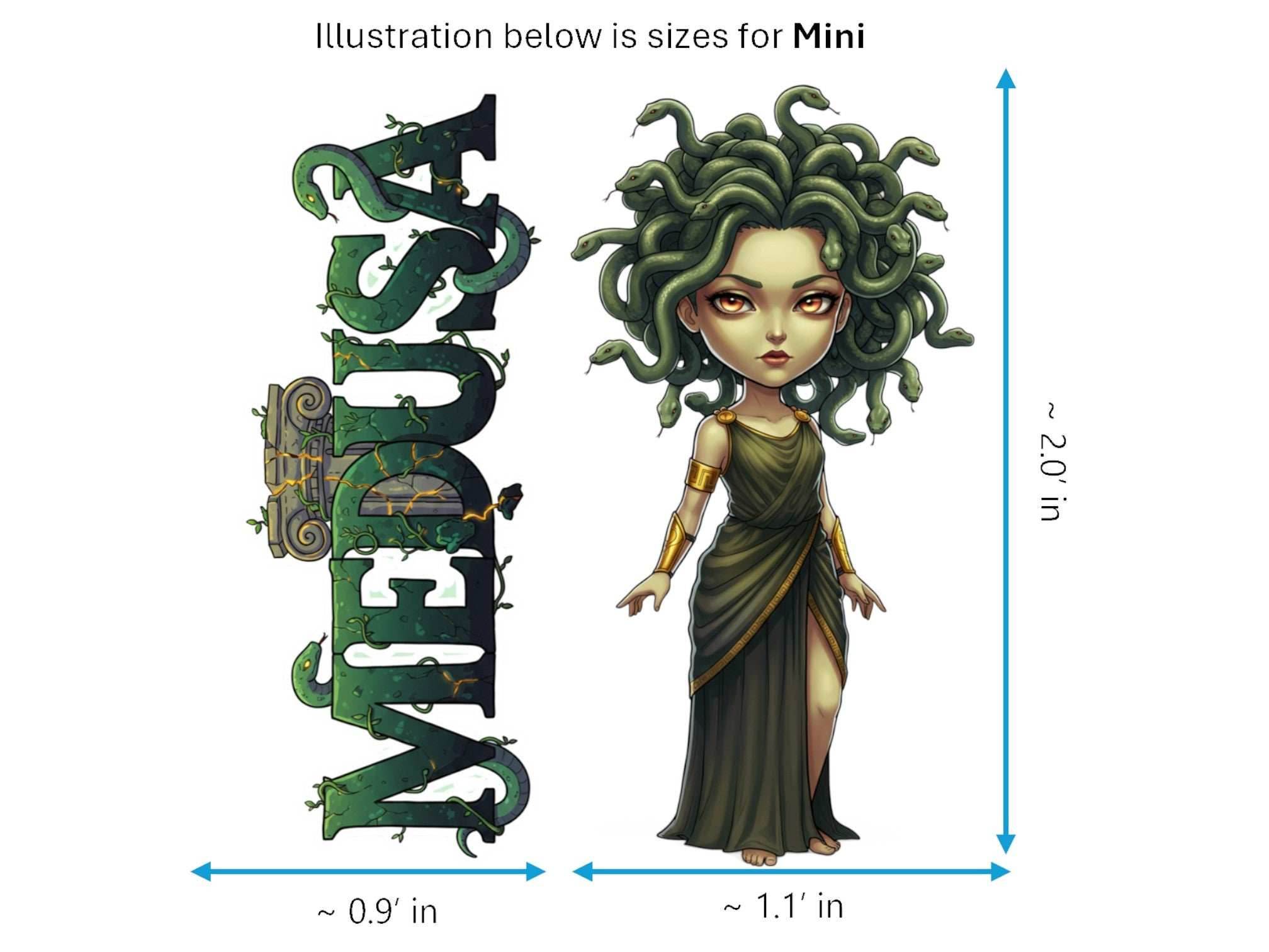 Medusa Sticker and Magnet - Daughter of Phorcys Mythkins™ | Waterproof & UV-Proof - Sticker / Mini