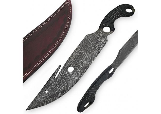 Melee Hunter Damascus Steel Fixed Blade Knife