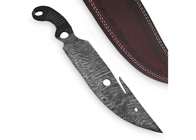 Melee Hunter Damascus Steel Fixed Blade Knife