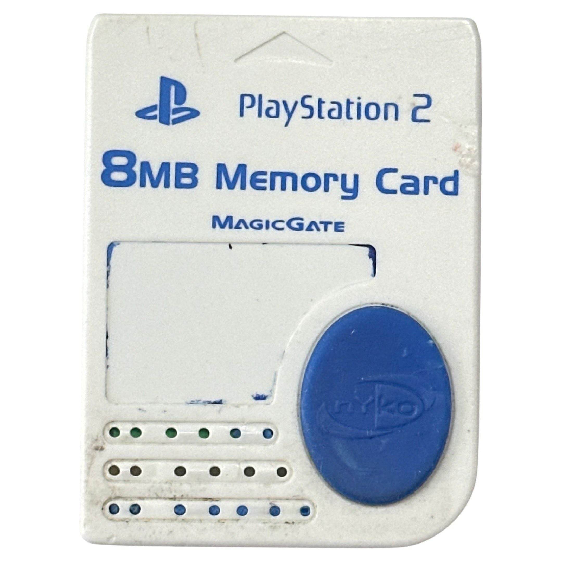Memory Card - PlayStation 2 - 8MB MagicGate Blue|White