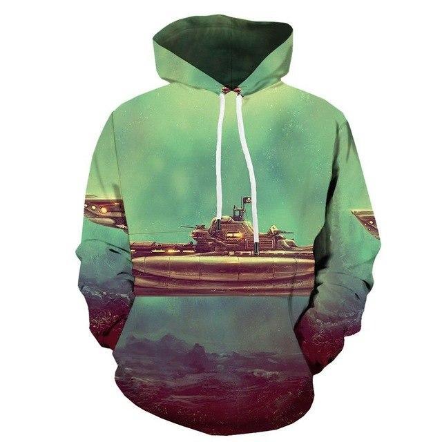 Men Abstract Graffiti  3D Print  Colorful  Hoodies