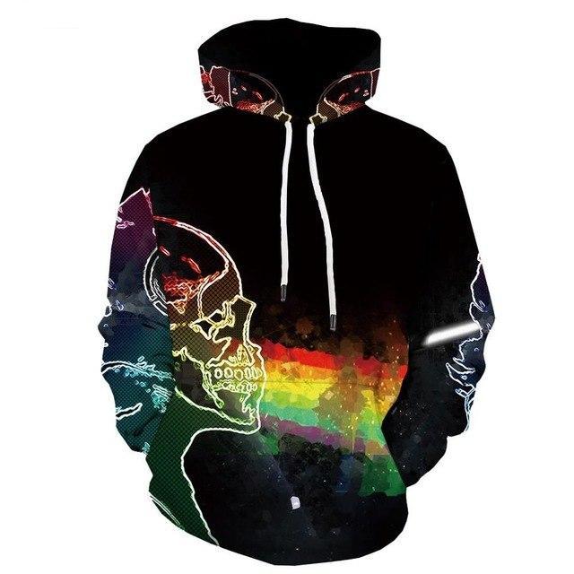 Men Halloween Pumpkin 3D Print Black Hoodie