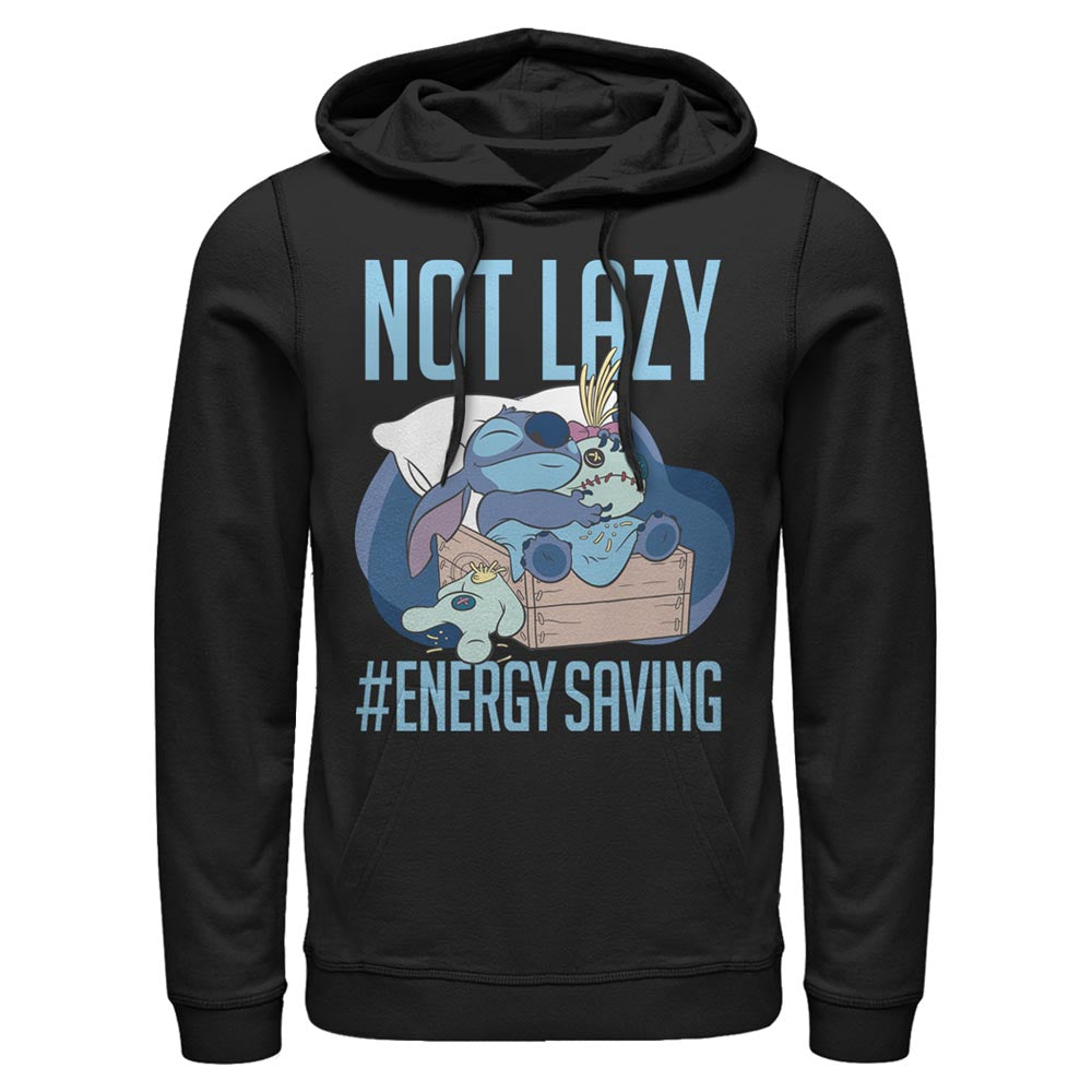 Men's Disney Disney Lilo & Stitch Not Lazy, Energy Saving Lightweight Hoodie