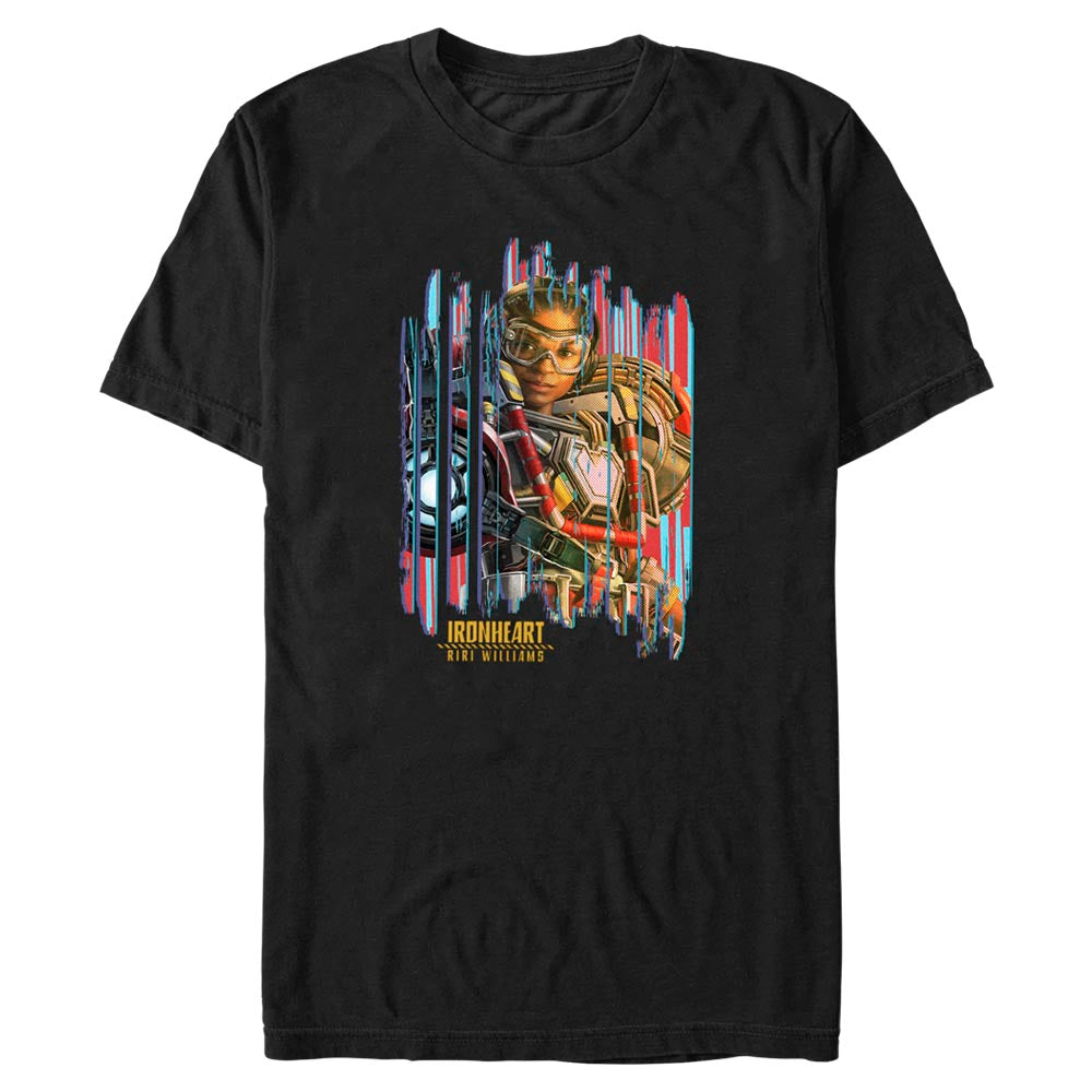 Men's Marvel Black Panther Wakanda Forever Iron Heart Poster look T-Shirt