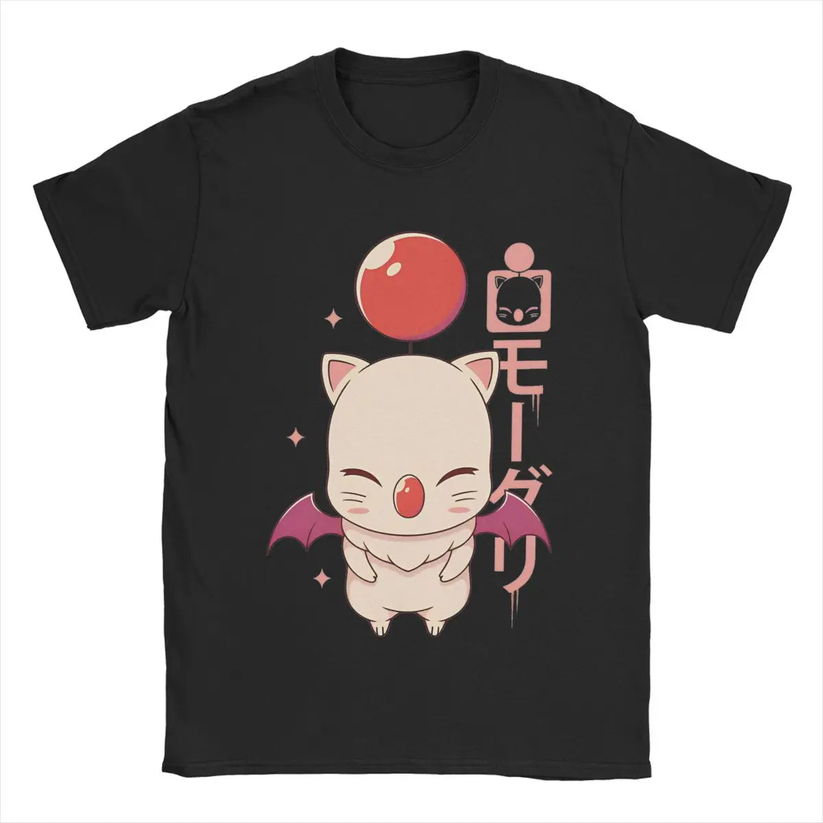 Men's T-Shirt Moogle Kupo FINAL FANTASY Novelty Cotton Tee Shirt Short Sleeve T Shirts O Neck Tops Birthday Present