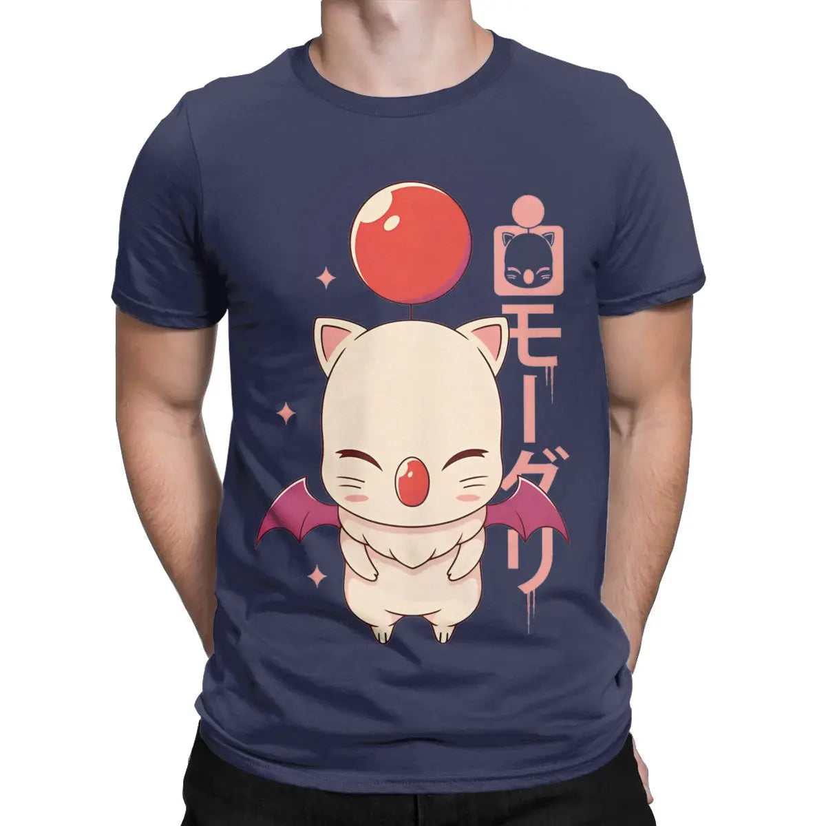 Men's T-Shirt Moogle Kupo FINAL FANTASY Novelty Cotton Tee Shirt Short Sleeve T Shirts O Neck Tops Birthday Present