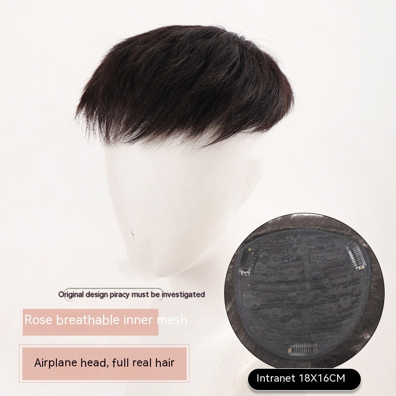 Men's Wig Big Back Head Aircraft Head Invisible Hair Supplementing Piece