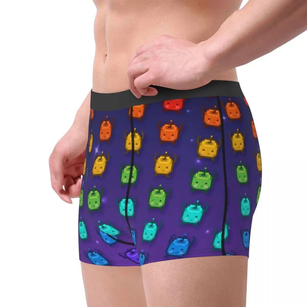 Men Stardew Valley Rainbow Junimos Underwear Video Game Novelty Boxer Shorts Panties Male Soft Underpants S-XXL