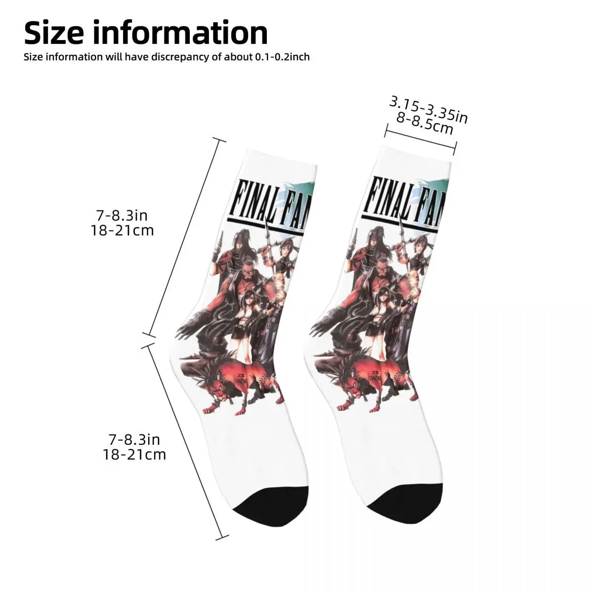 Men Women Final Fantasy VII Character Socks Comfortable Fashion Funny Video Games Socks Novelty Merchandise Middle TubeSocks