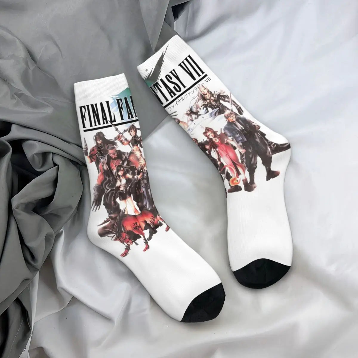 Men Women Final Fantasy VII Character Socks Comfortable Fashion Funny Video Games Socks Novelty Merchandise Middle TubeSocks