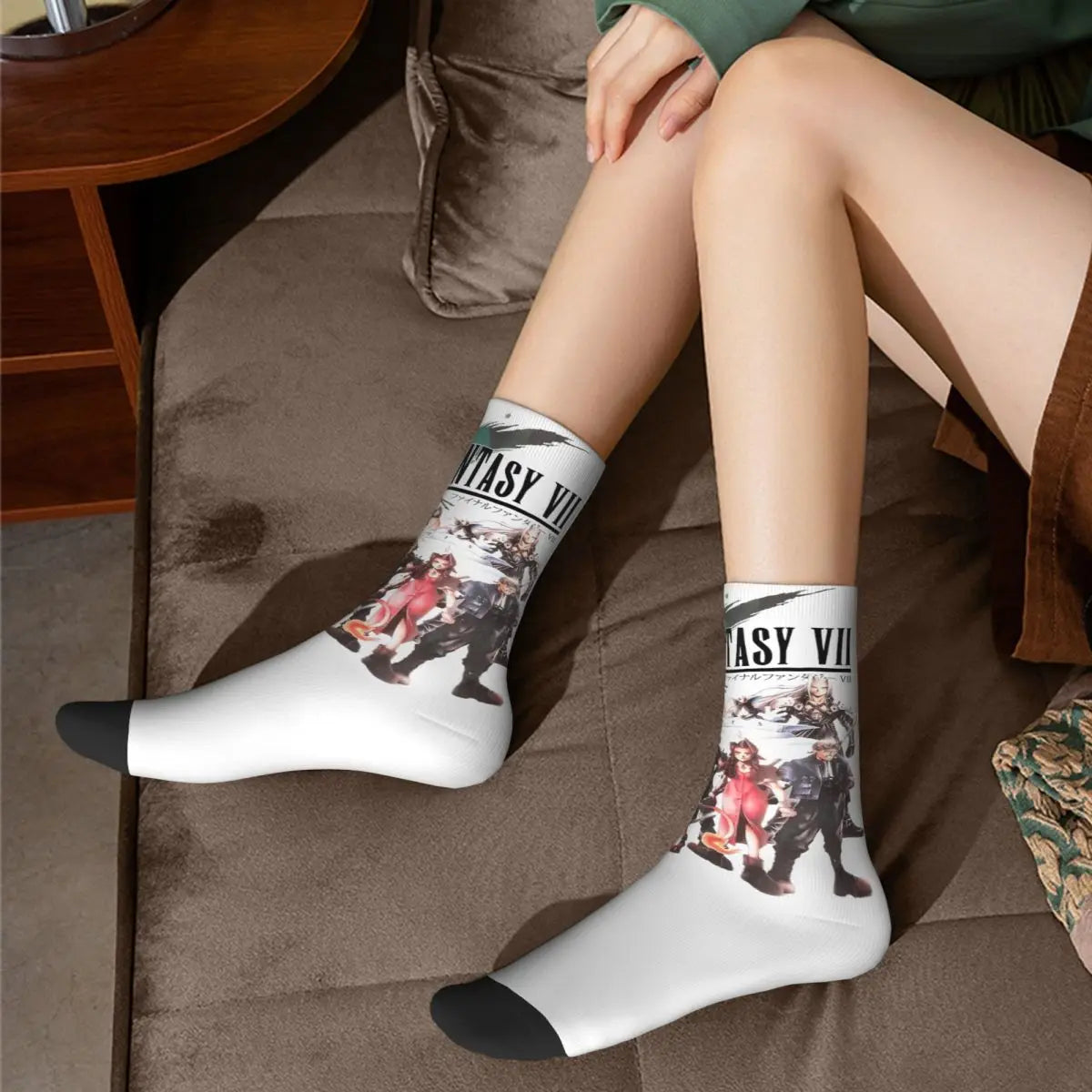 Men Women Final Fantasy VII Character Socks Comfortable Fashion Funny Video Games Socks Novelty Merchandise Middle TubeSocks