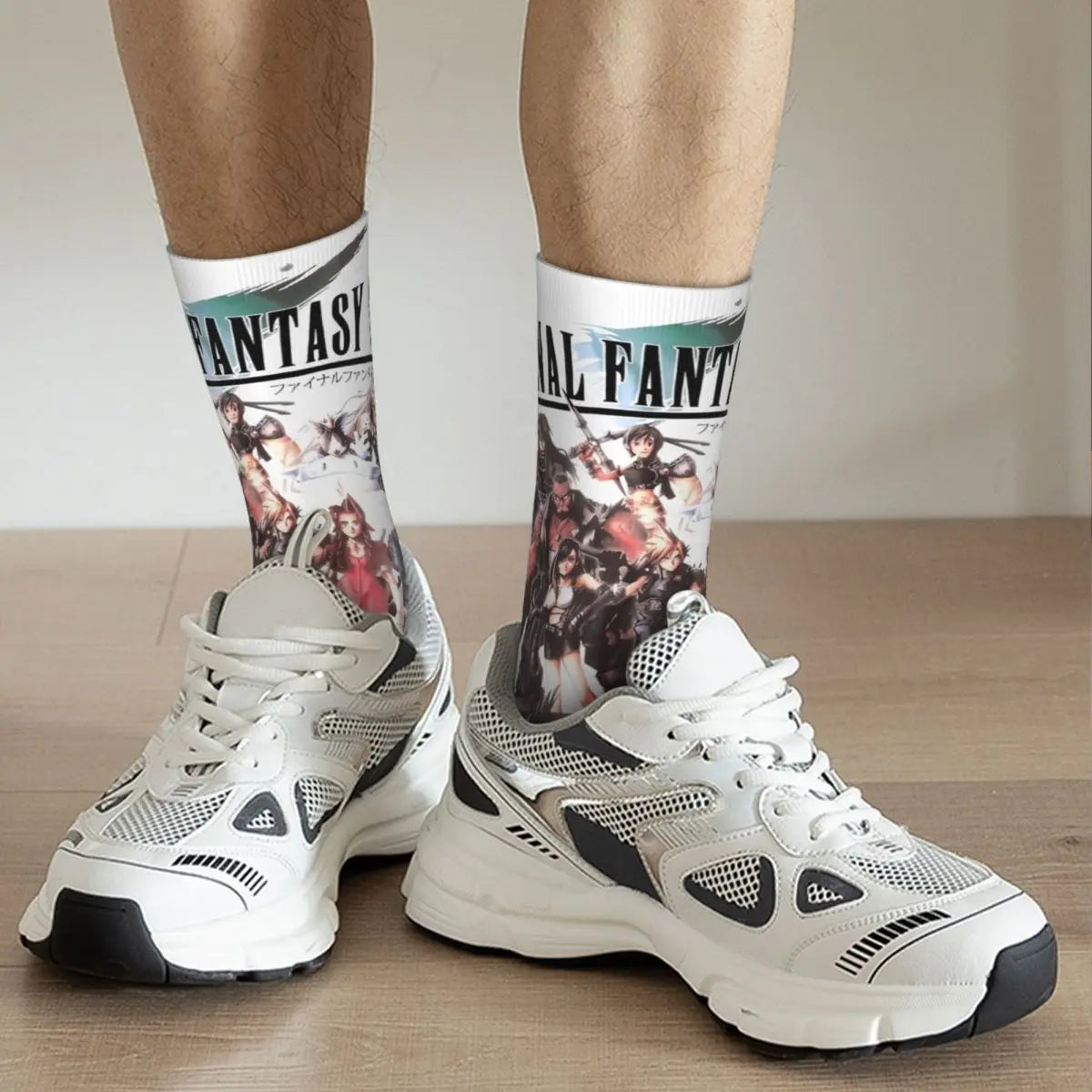 Men Women Final Fantasy VII Character Socks Comfortable Fashion Funny Video Games Socks Novelty Merchandise Middle TubeSocks