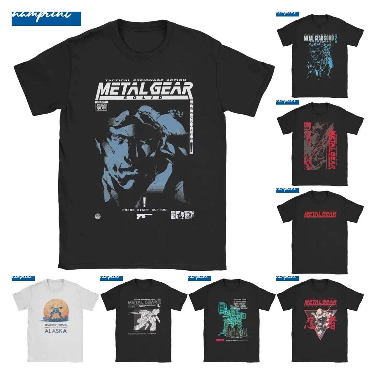 Men Women MGS1 Solid Snake Game T Shirt Metal Gear Cotton Tops Funny Short Sleeve O Neck Tees Classic T-Shirts