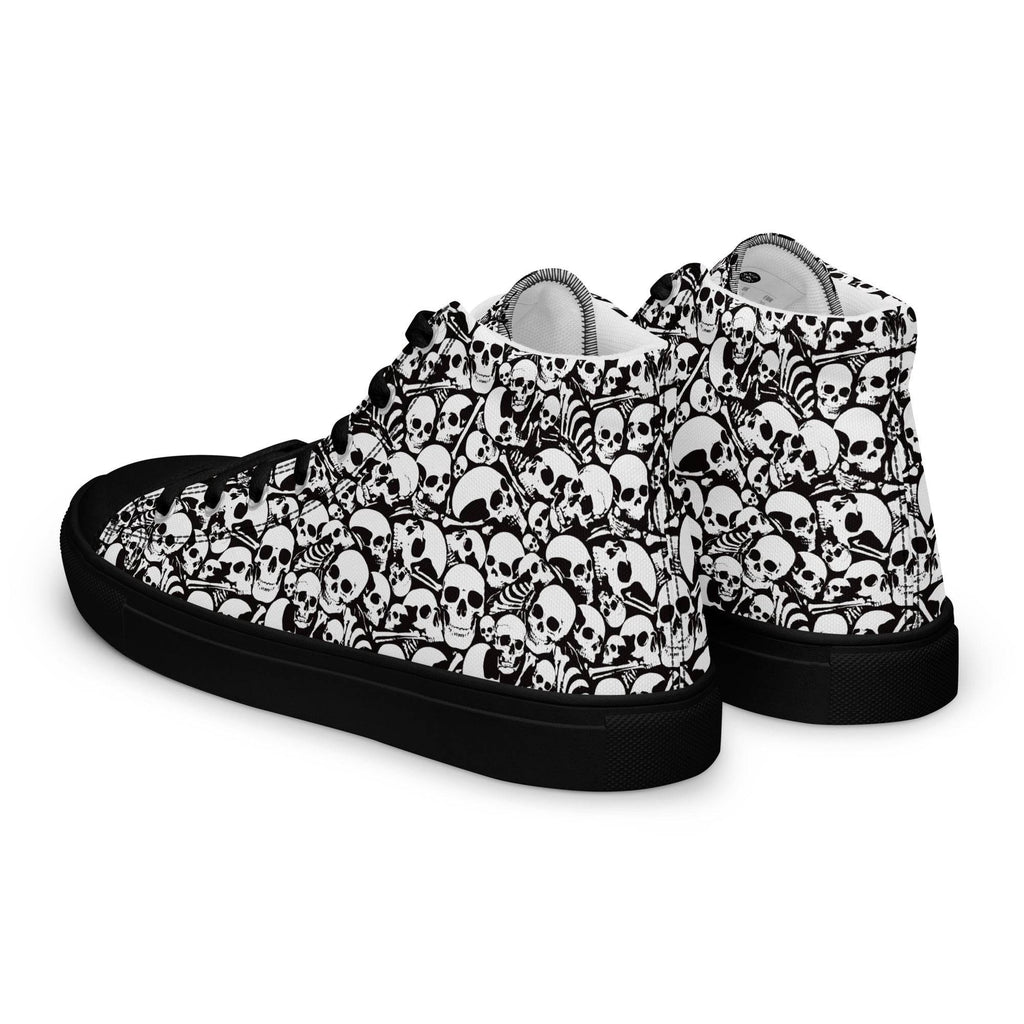 Skull and Bones Ossuary Men’s High Top Canvas Shoes - 5
