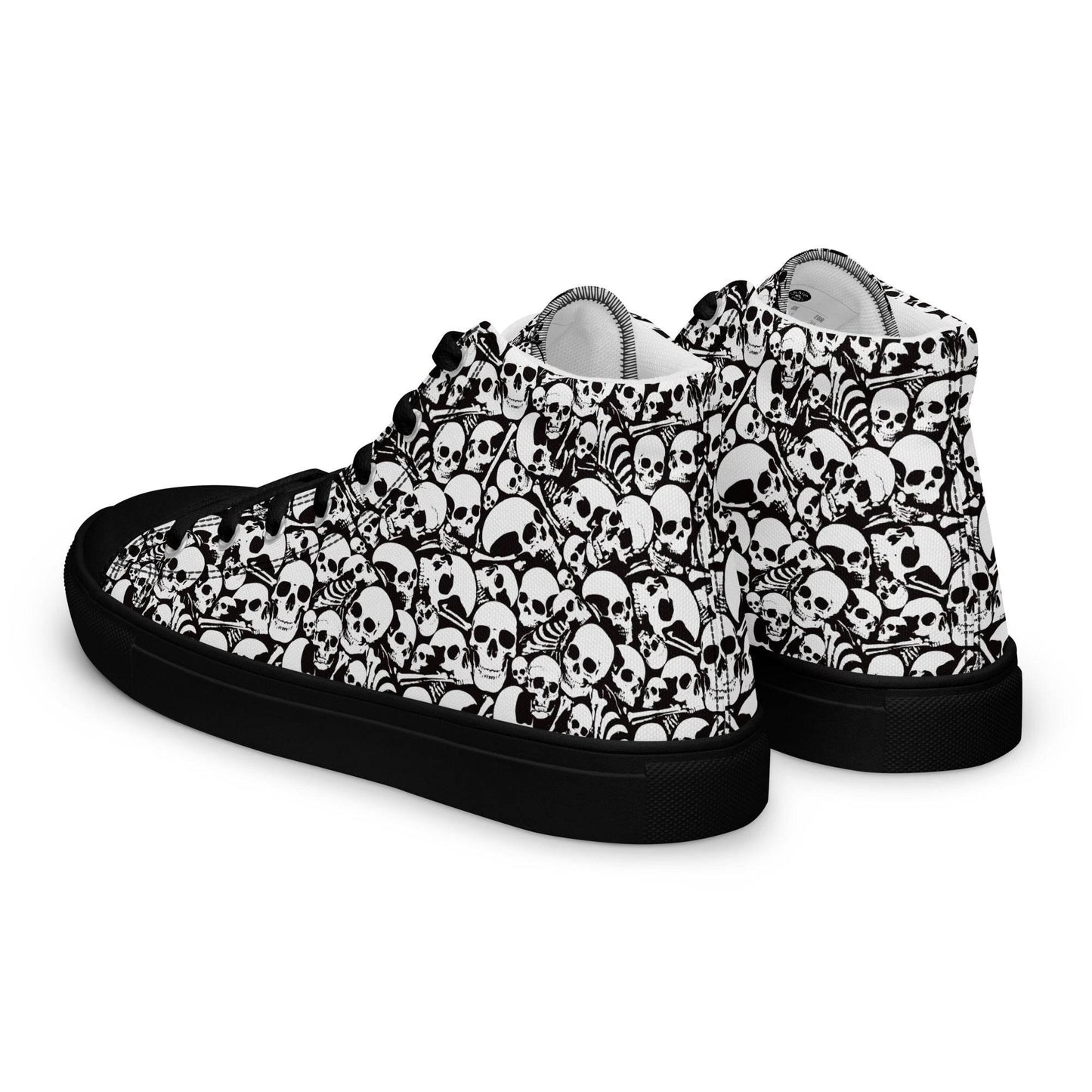 Skull and Bones Ossuary Men’s High Top Canvas Shoes - 5