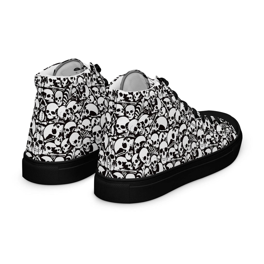 Skull and Bones Ossuary Men’s High Top Canvas Shoes - 5
