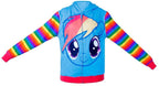 Mens Rainbow Dash Striped Hoodie - XS