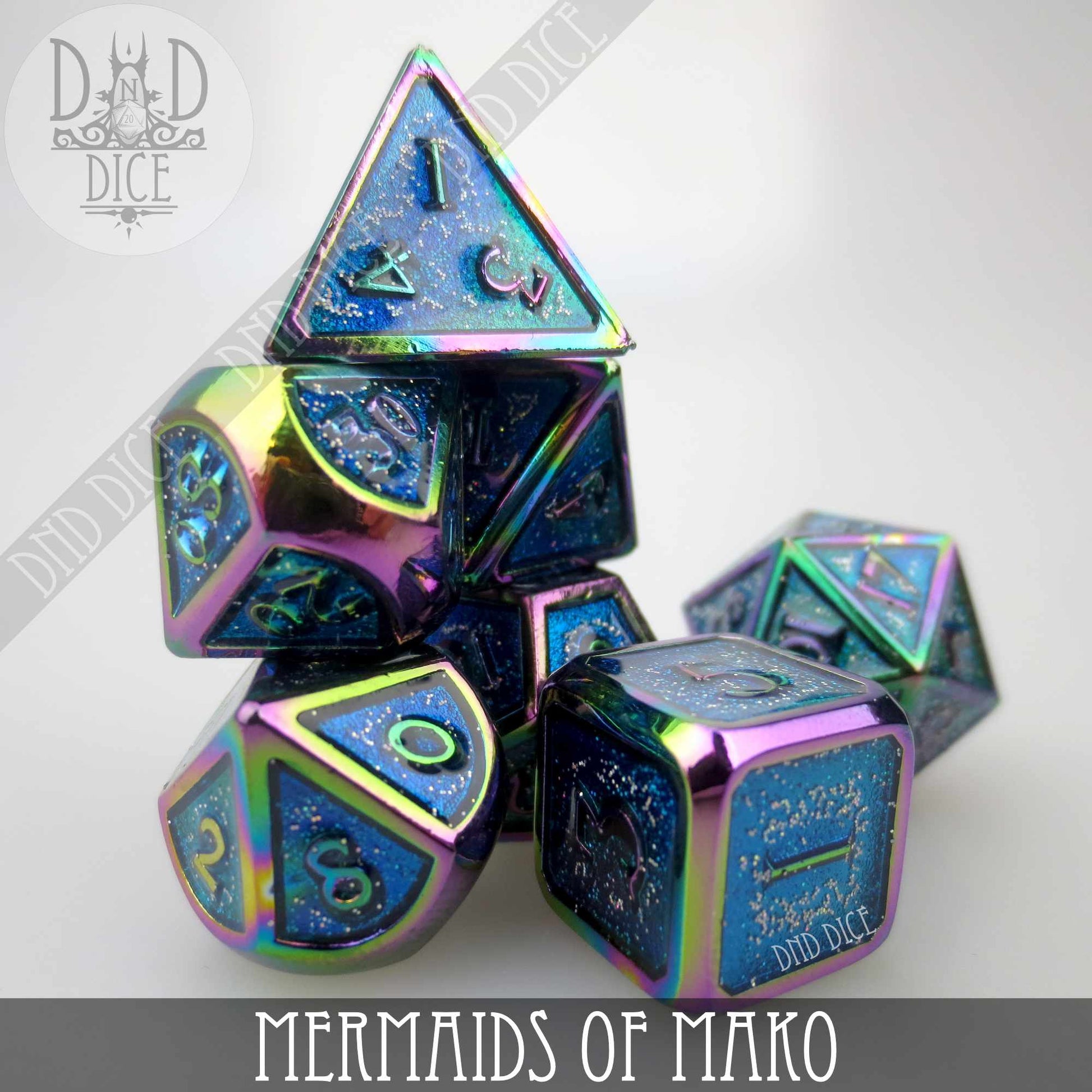 Mermaids of Mako Metal Dice Set