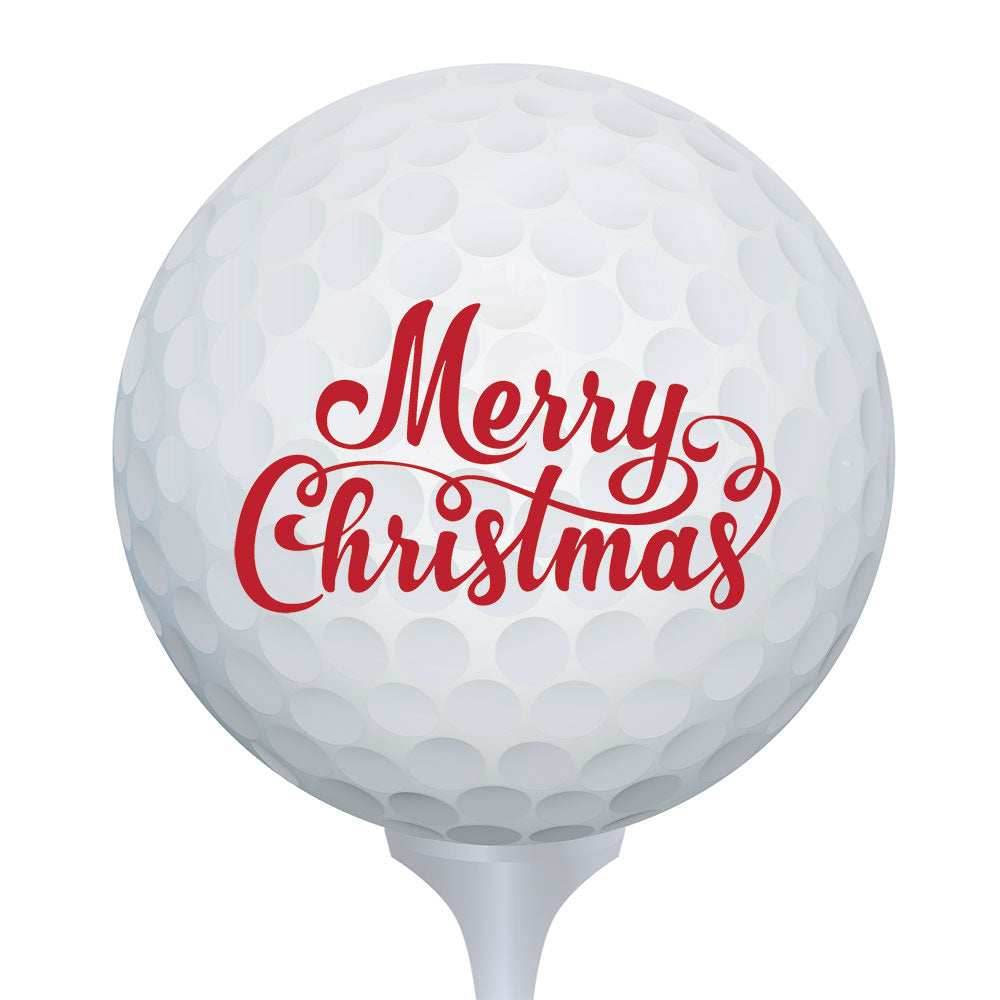 Merry Christmas Golf Ball - 