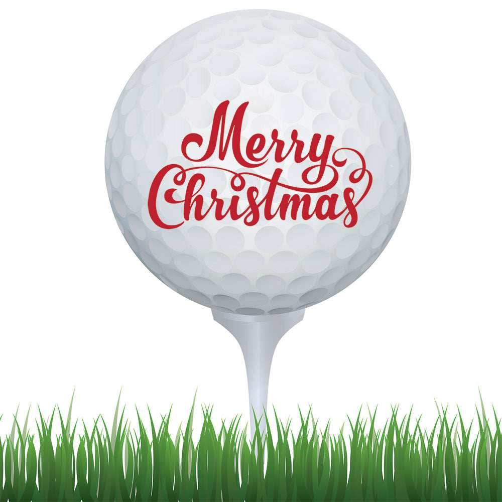 Merry Christmas Golf Ball - 