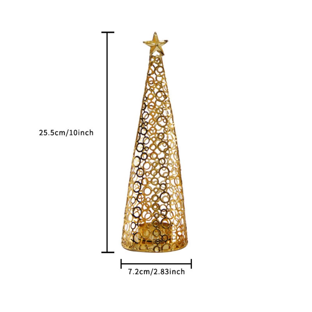 Metal Christmas Tree Candle Holder for Festive Holiday Decorations