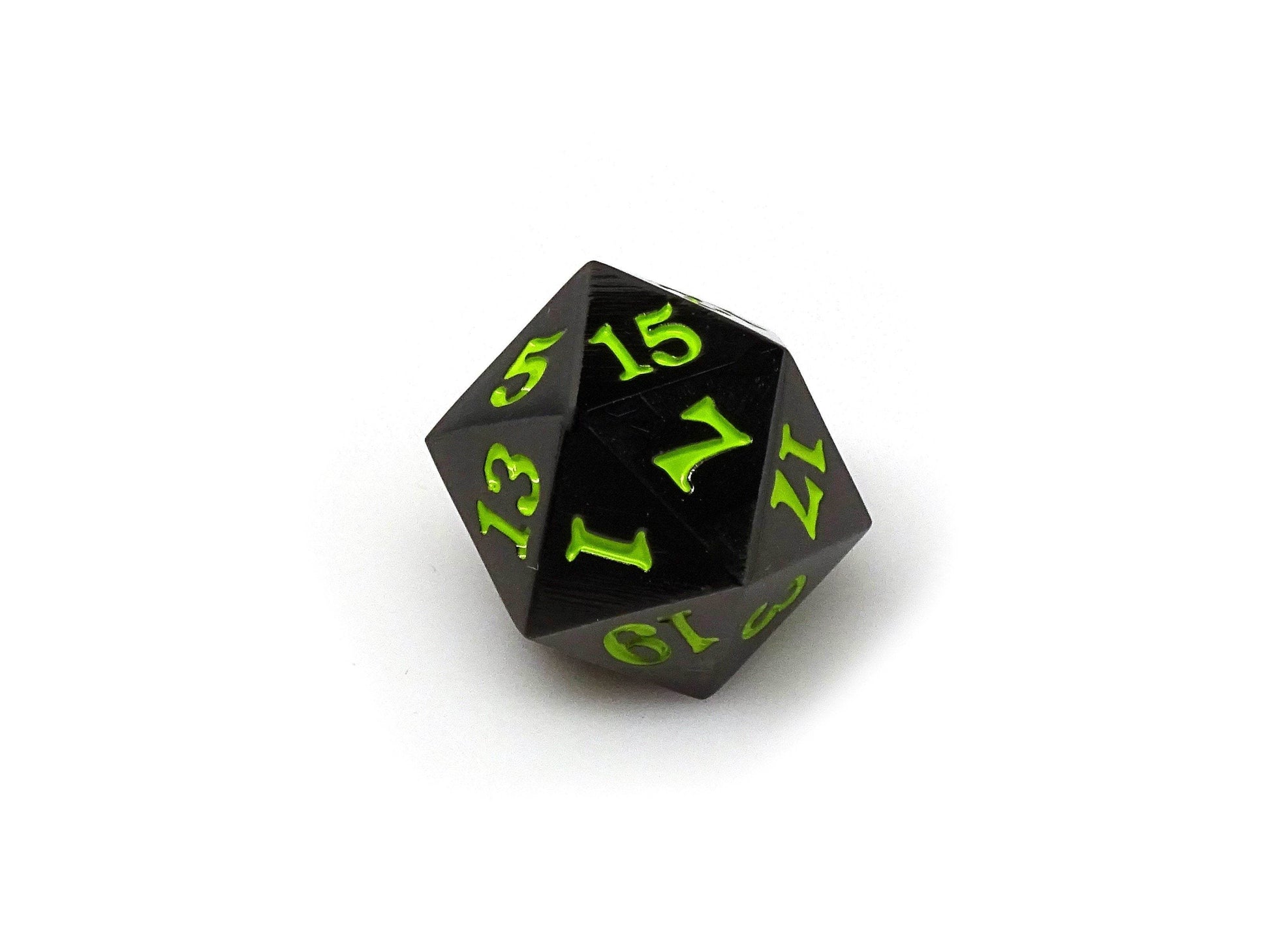 Gun Metal D20 - Signature Font - Lime Font - 