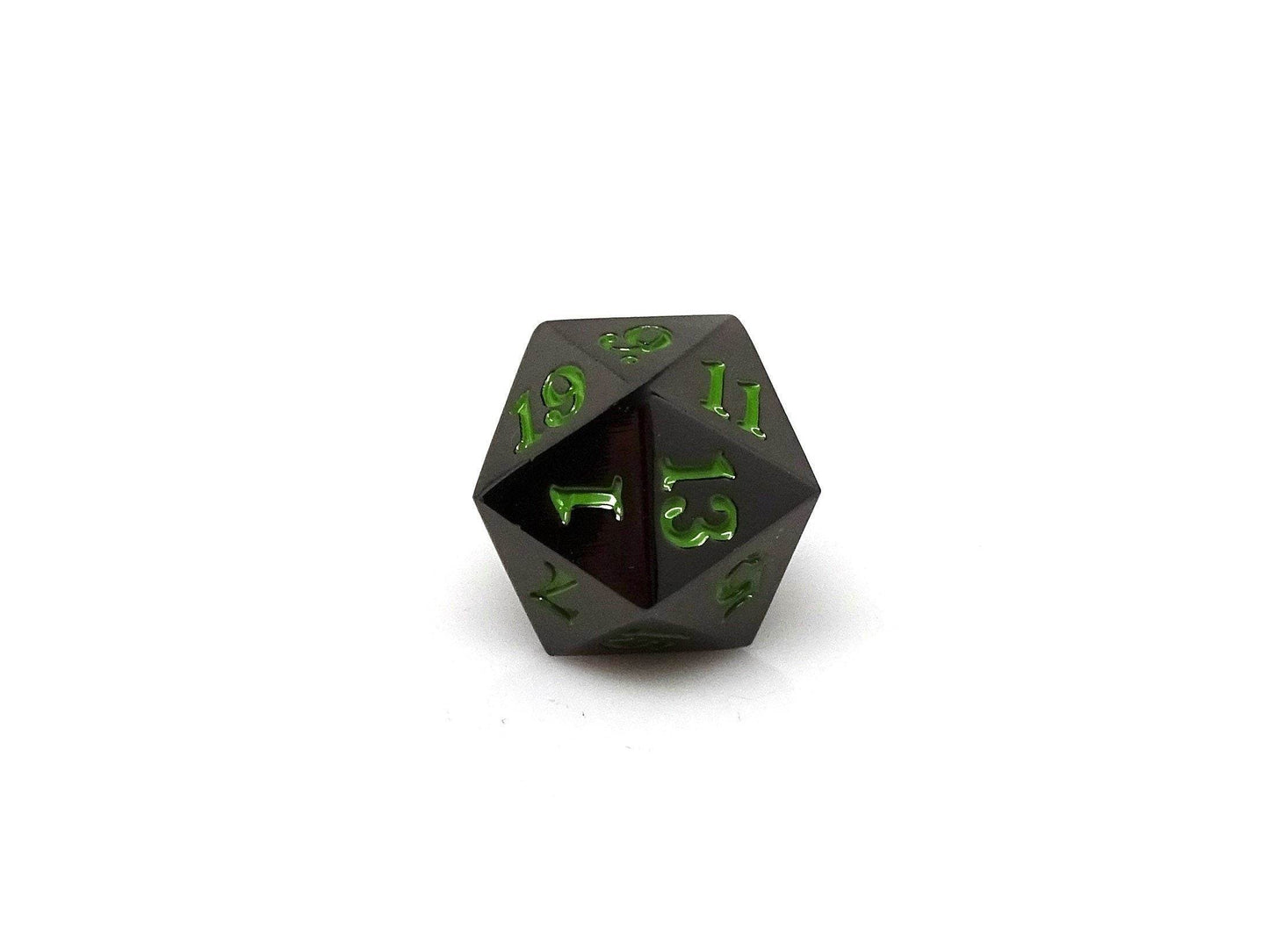 Gun Metal D20 - Signature Font - Serpent's Blood Font - 