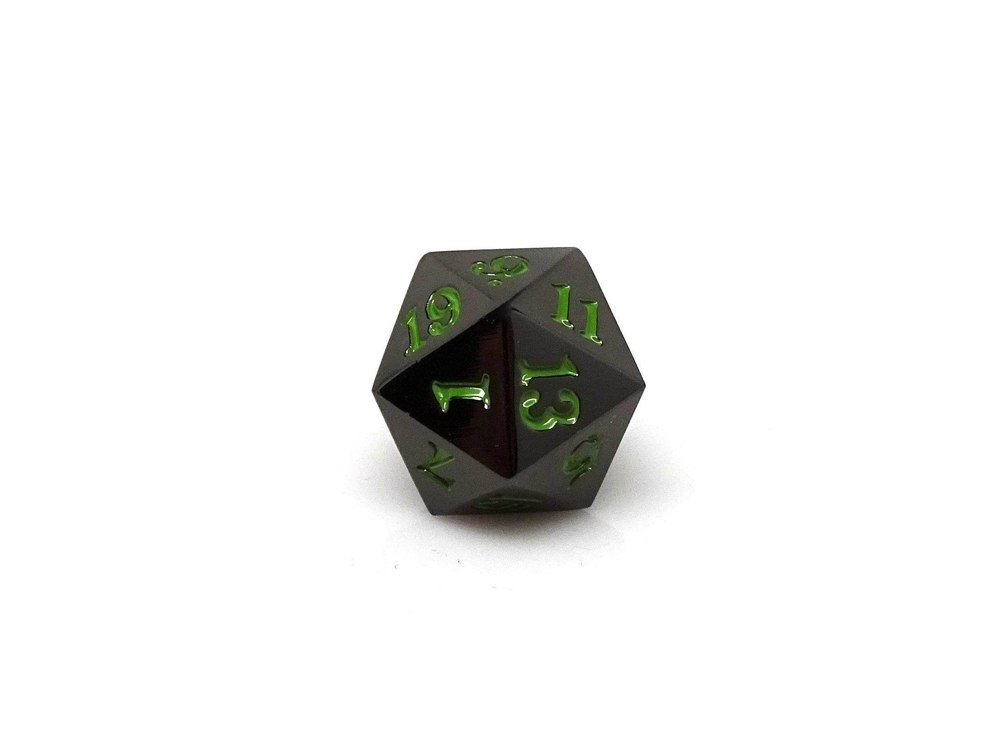 Gun Metal D20 - Signature Font - Serpent's Blood Font - 
