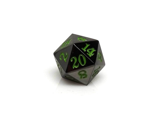 Gun Metal D20 - Signature Font - Serpent's Blood Font - 