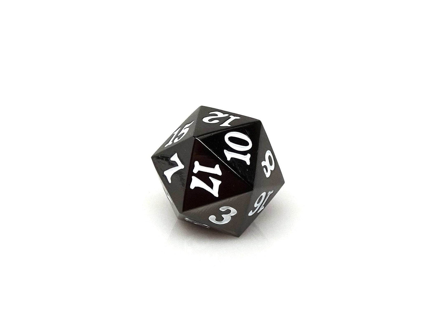 Gun Metal D20 - Signature Font - White Font - 