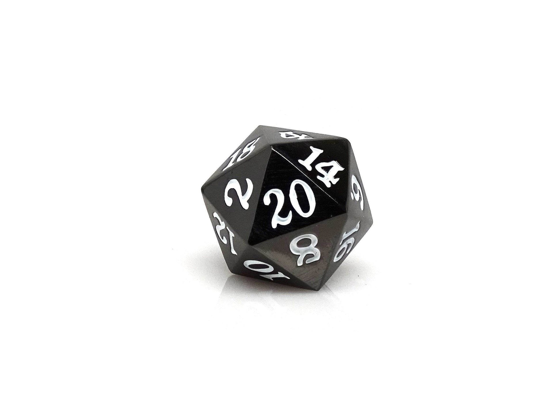 Gun Metal D20 - Signature Font - White Font - 