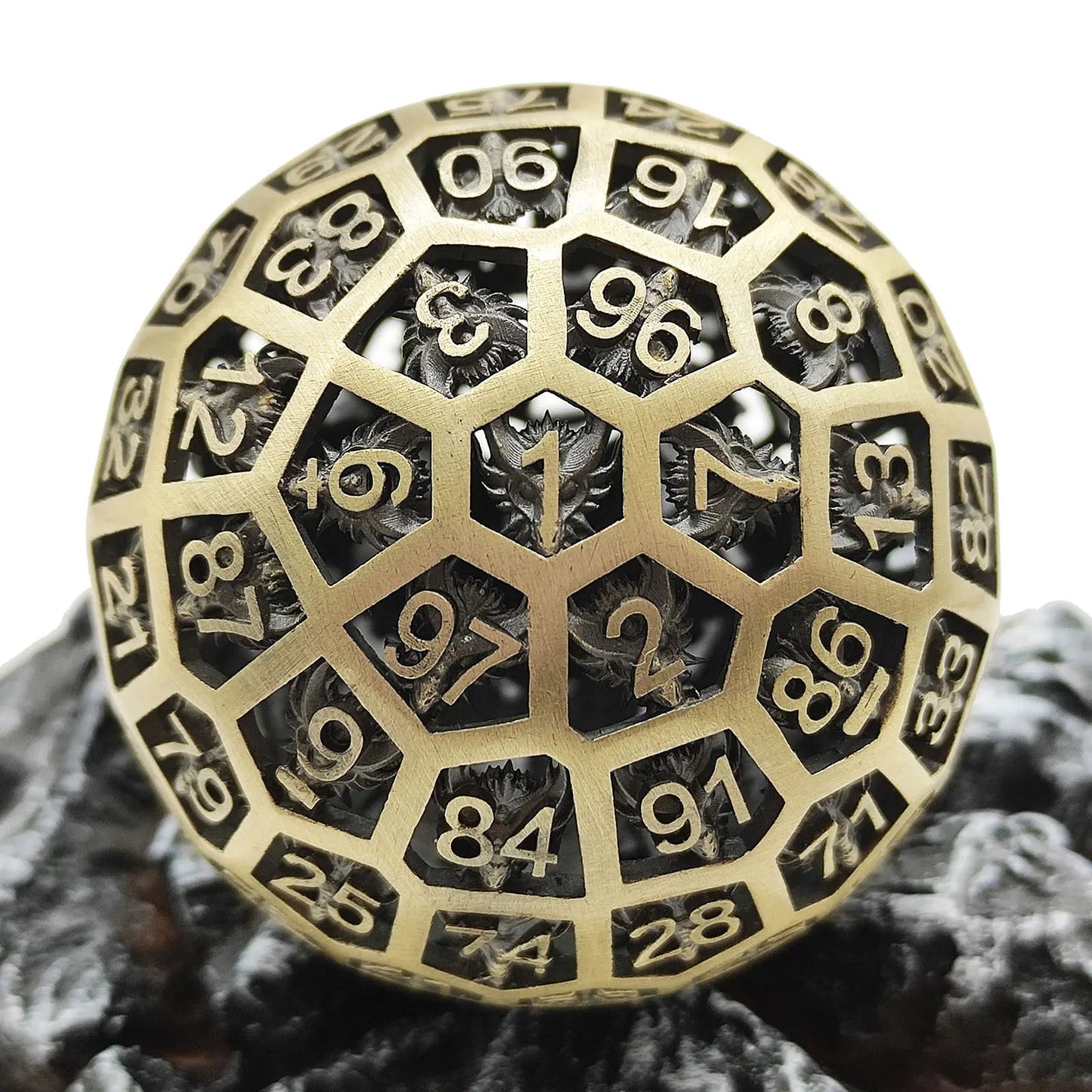 Metal Hollow D100 DND Dice Set 100 Side Polyhedral Dungeons and Dragons D&D RPG Role Play D and D Table Board Games  Accessories