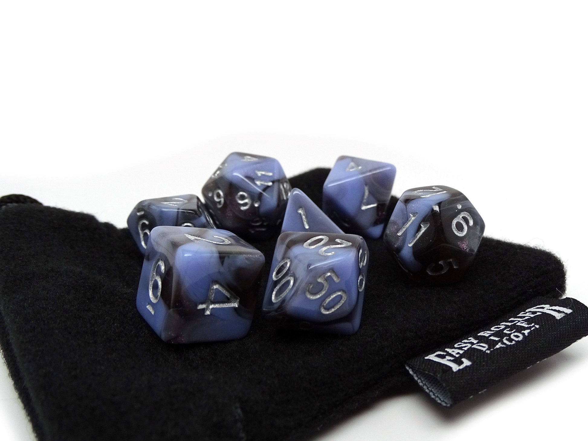 Midnight Purple and Black Marble - 7 Piece Set