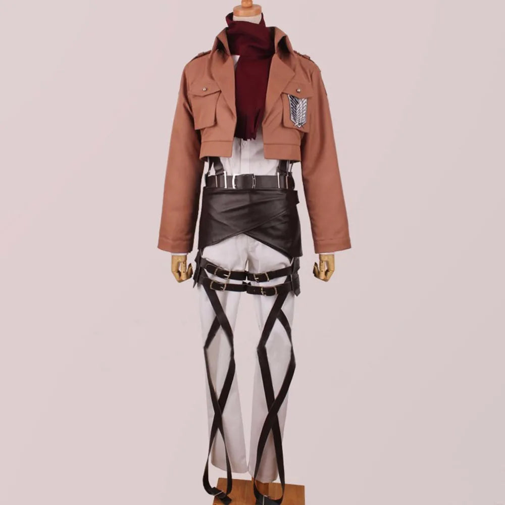 Mikasa Ackerman Cosplay Costume Attack on Titan Recon Corps Cosplay Costume Custom Made Any Size