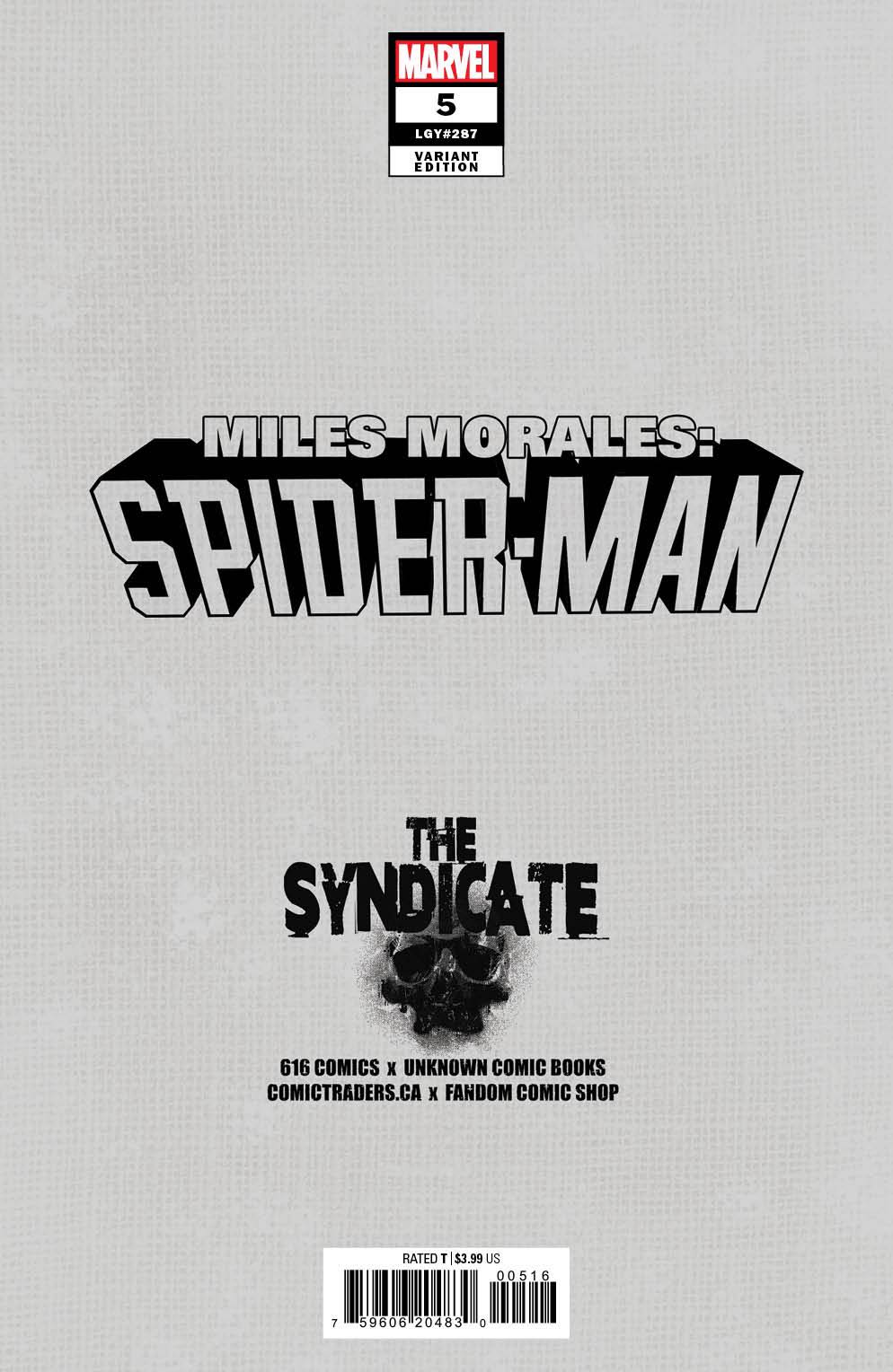 Miles Morales: Spider-Man #5 Marco Mastrazzo (616) Exclusive Virgin Var (04/26/2023)