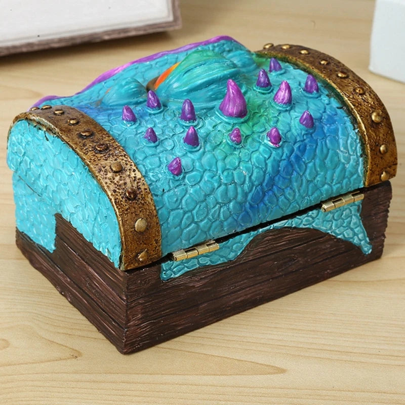 Mimic Chest DND RPG Dices Box Polyhedral Dices D&D Roleplaying Home Decorations Tabletop Gaming Jewelry Box Ornaments