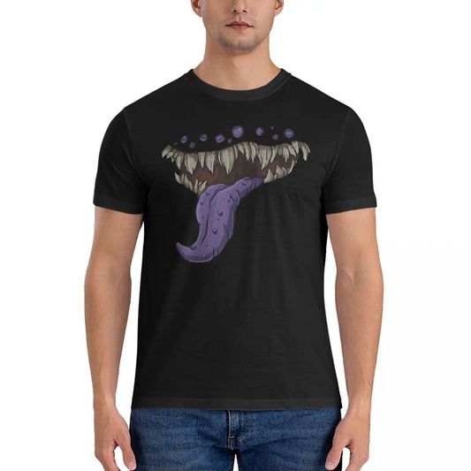 Mimic Mouth Print T Shirt D-Dungeons And Dragons DND 100% Cotton Clothing Humor Short Sleeve Crew Neck Tees New Arrival