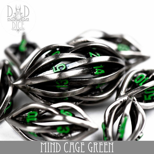 Mind Cage Green - Metal Dice Set (Gift Box)