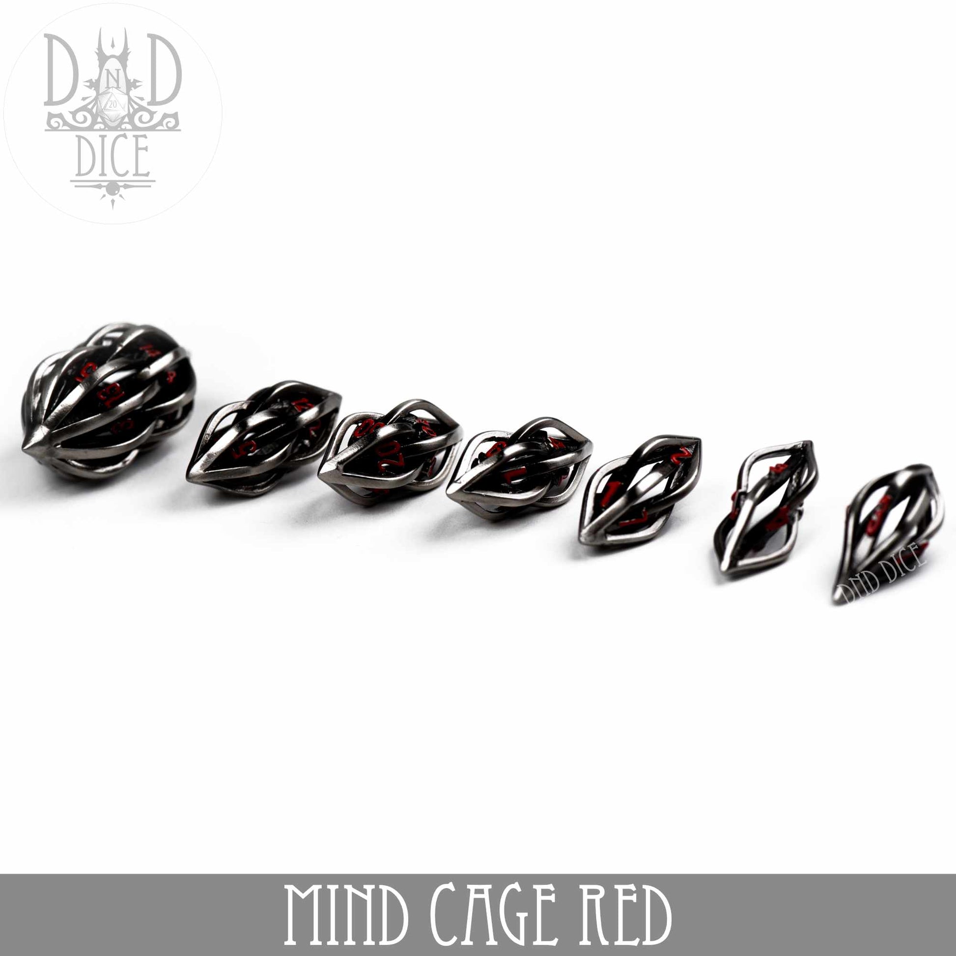 Mind Cage Red - Metal Dice Set (Gift Box)