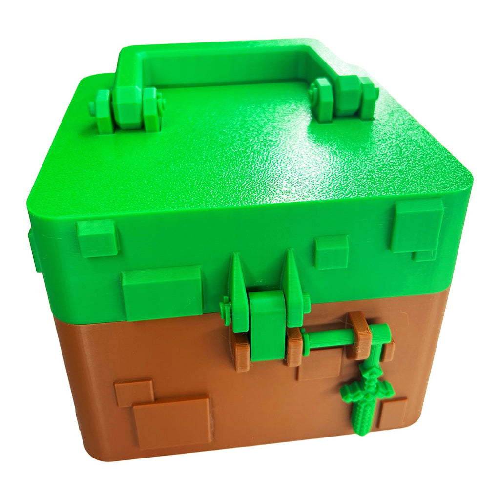 Minecraft-Inspired Mystery Cube Box – 5 Surprise 3D Printed Figures