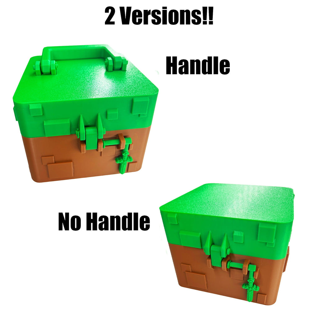 Minecraft-Inspired Mystery Cube Box – 5 Surprise 3D Printed Figures