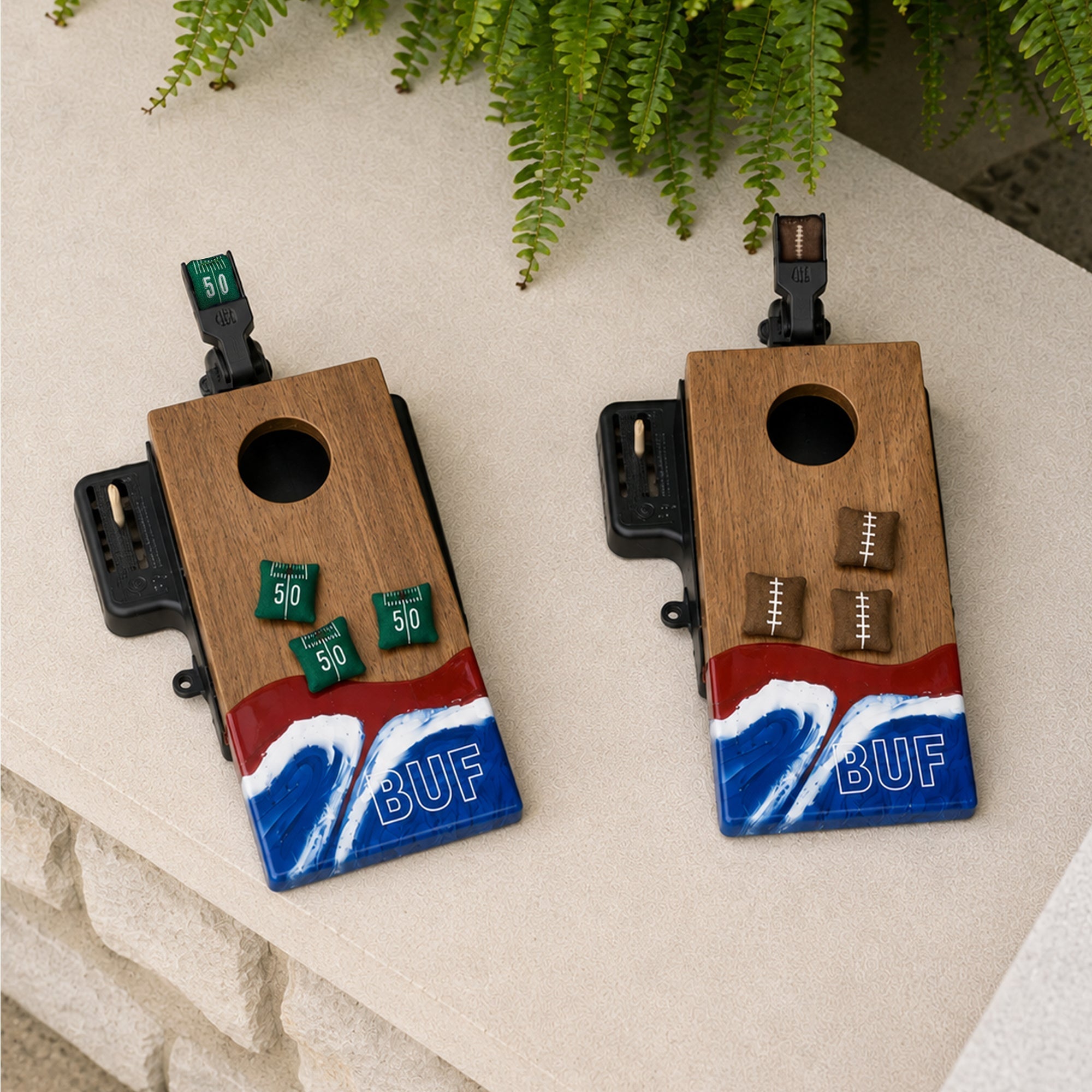 Mini Tabletop Resin & Wood Cornhole Set | Gameday Collection