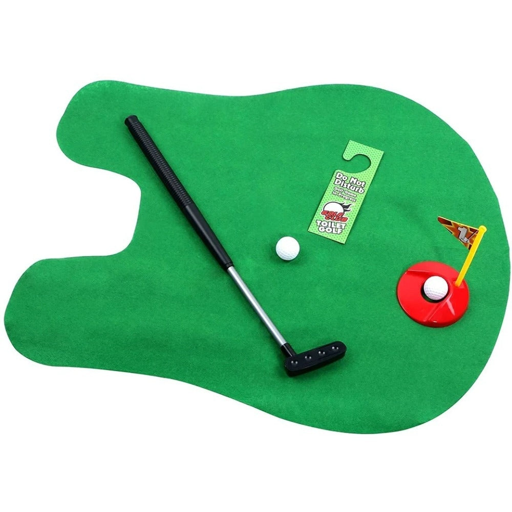 Mini Toilet Golf Toy Set Toilet Time Golf Game  Set Golf Training